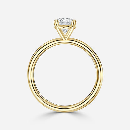 Marquise Shaped Three Stone Lab Grown Diamond Engagement Ring