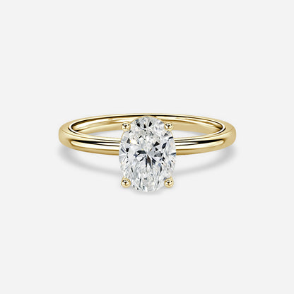 Marquise Shaped Three Stone Lab Grown Diamond Engagement Ring