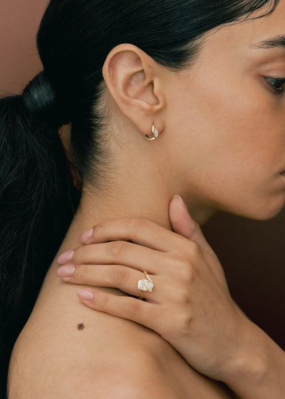 2.5 CT Elongated Cushion Cut Solitaire Rapture Lab Grown Engagement Ring