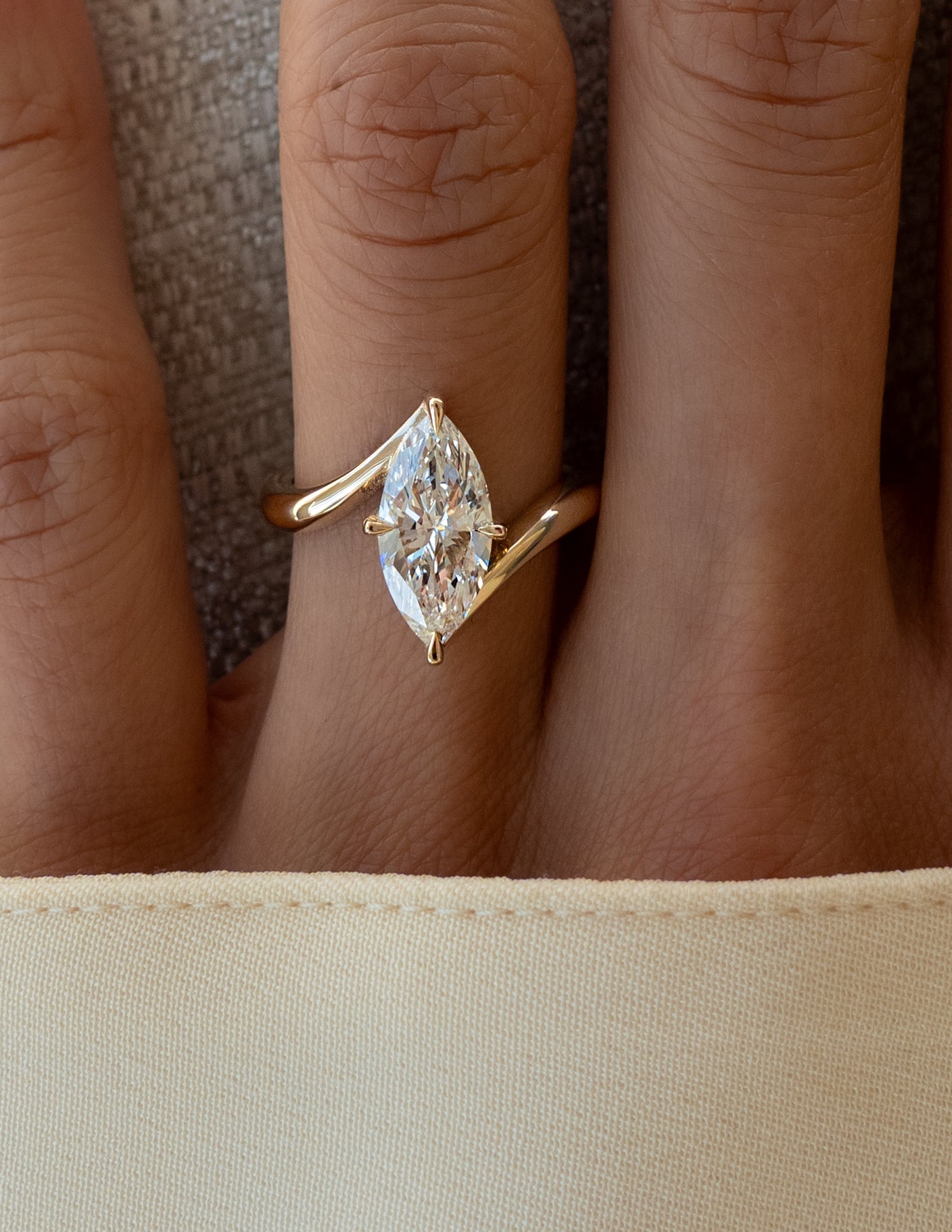 2 CT Marquise Cut Solitaire Rapture Lab Grown Engagement Ring