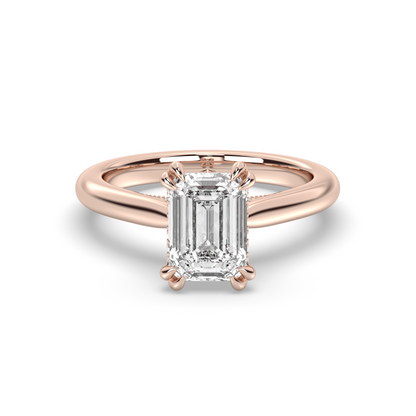 Marquise Shaped Three Stone Lab Grown Diamond Engagement Ring
