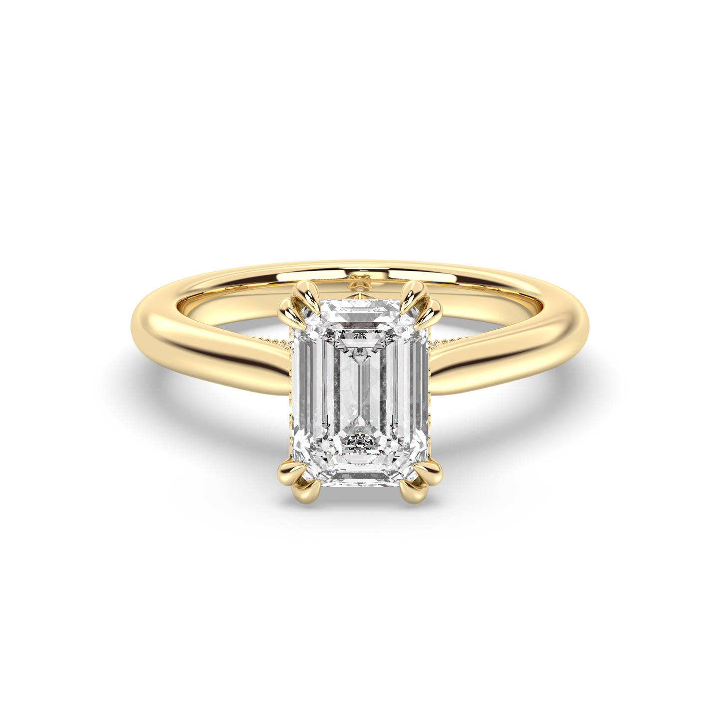 Marquise Shaped Three Stone Lab Grown Diamond Engagement Ring
