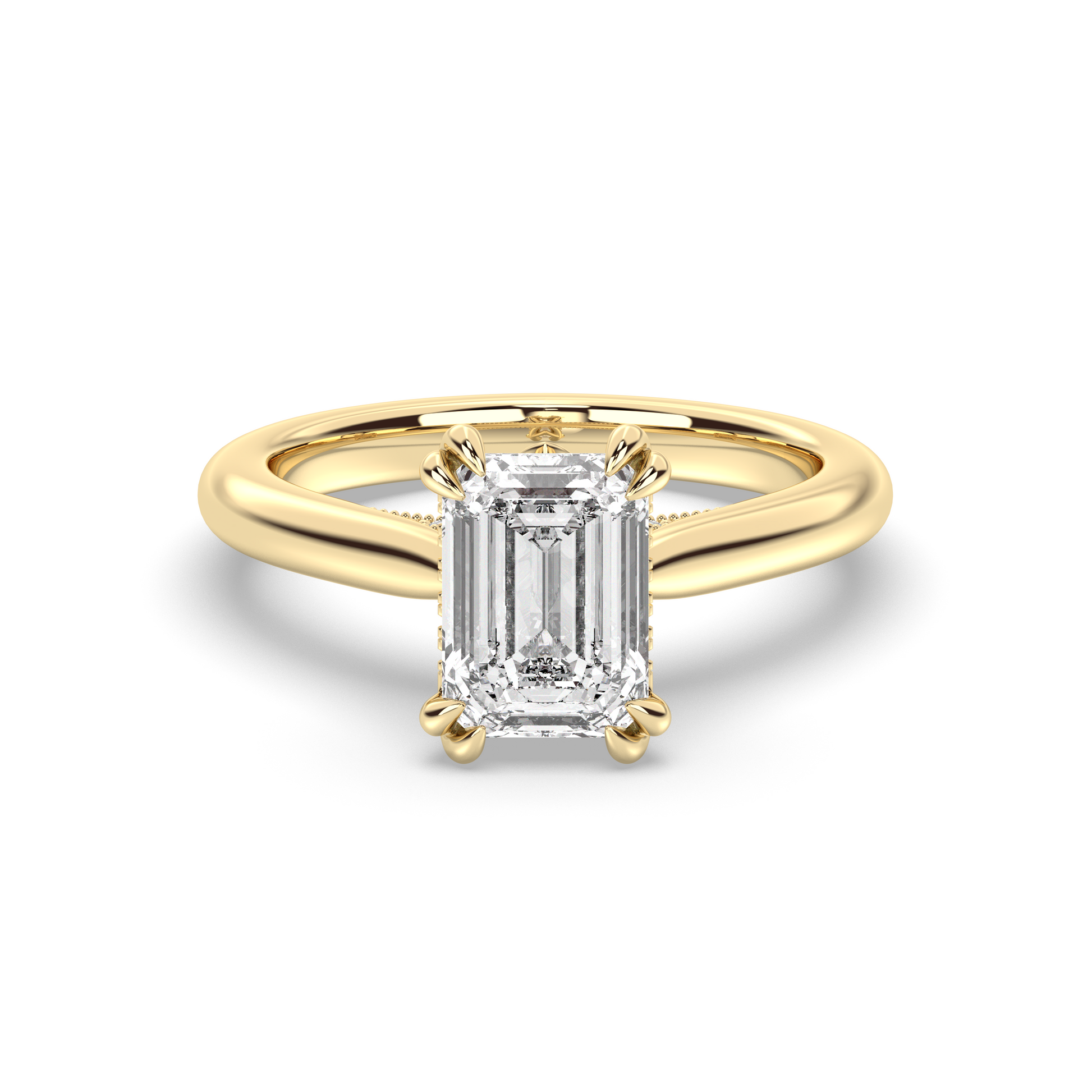 Marquise Shaped Three Stone Lab Grown Diamond Engagement Ring