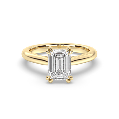 Marquise Shaped Three Stone Lab Grown Diamond Engagement Ring