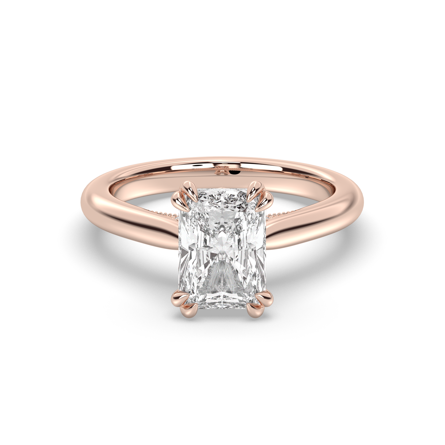 Marquise Shaped Three Stone Lab Grown Diamond Engagement Ring