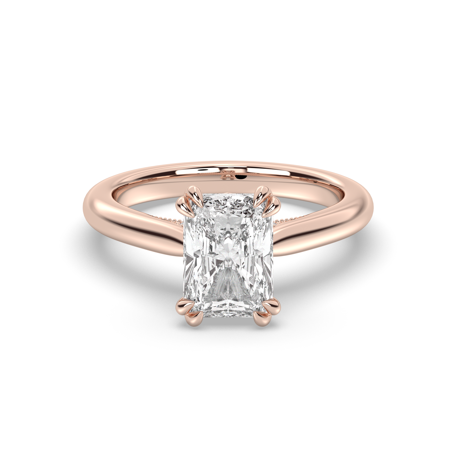 Marquise Shaped Three Stone Lab Grown Diamond Engagement Ring