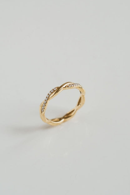 0.25 TCW Round Shaped Half Eternity Lab Grown Diamond Wedding Band