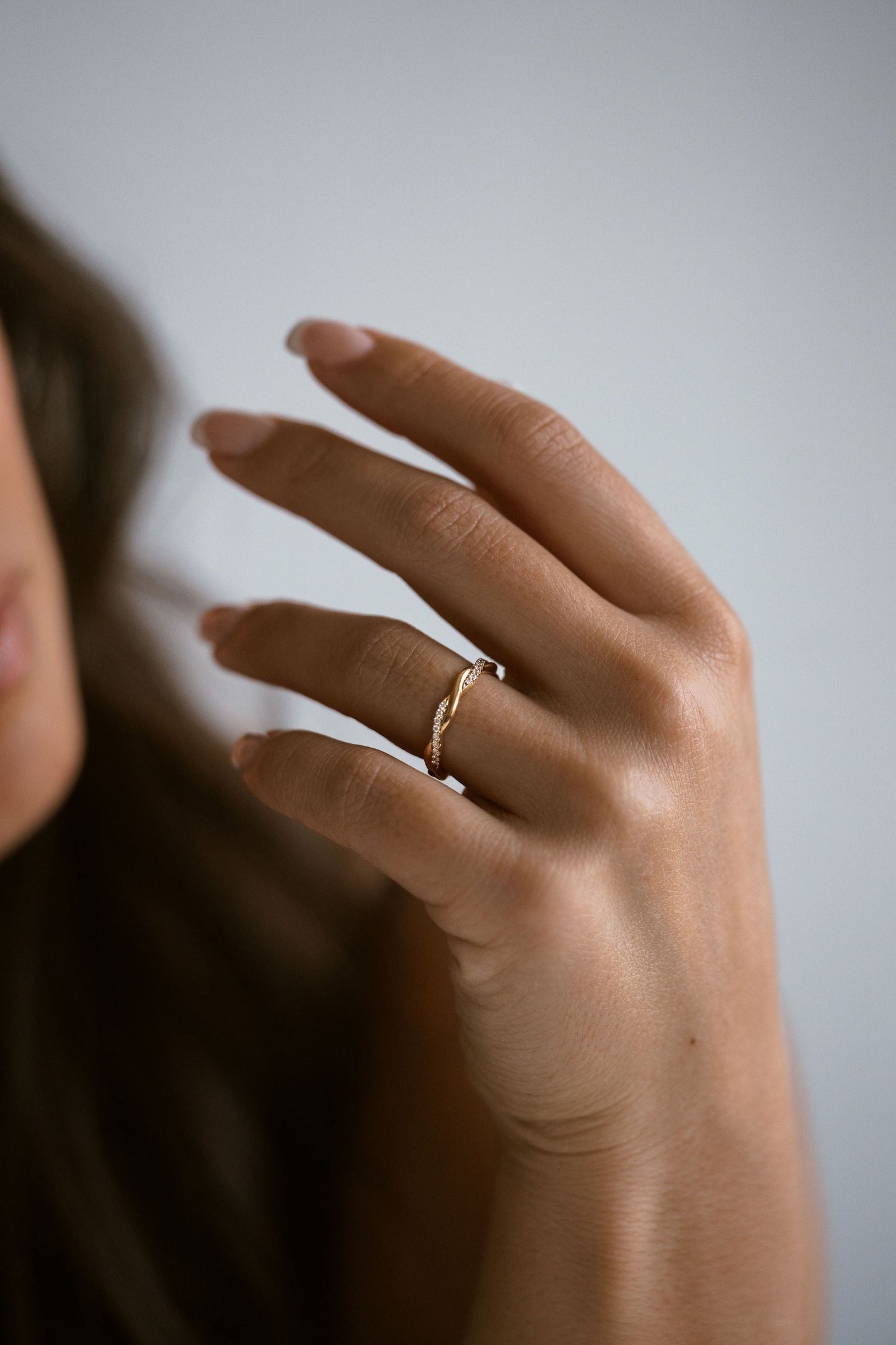 0.25 TCW Round Shaped Half Eternity Lab Grown Diamond Wedding Band