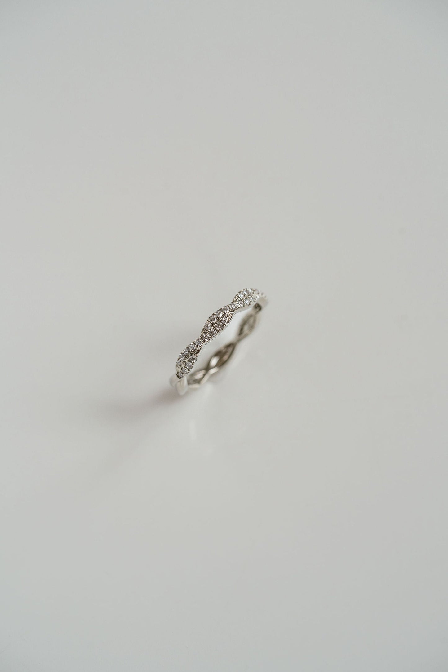 0.25 TCW Round Shaped Half Eternity Lab Grown Diamond Wedding Band