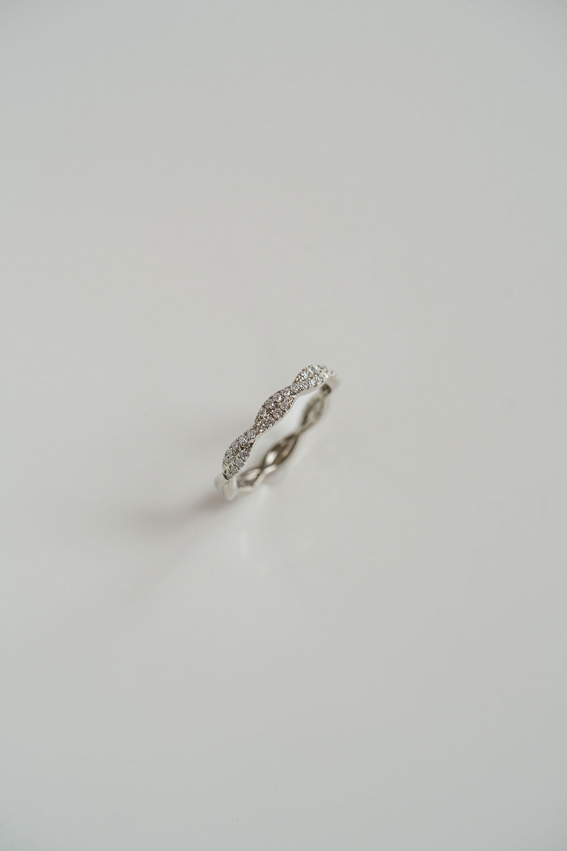 0.25 TCW Round Shaped Half Eternity Lab Grown Diamond Wedding Band