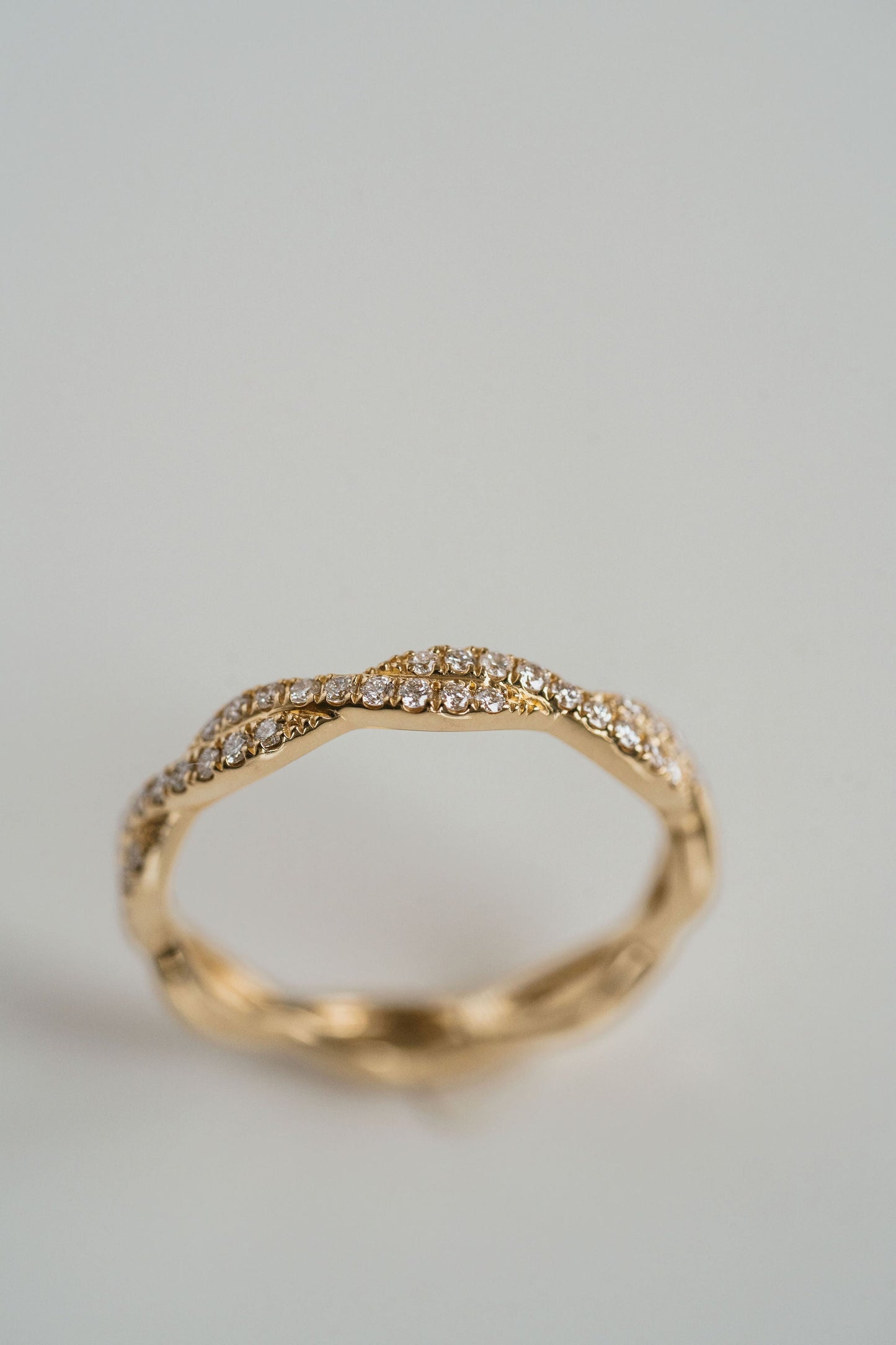 0.25 TCW Round Shaped Half Eternity Lab Grown Diamond Wedding Band