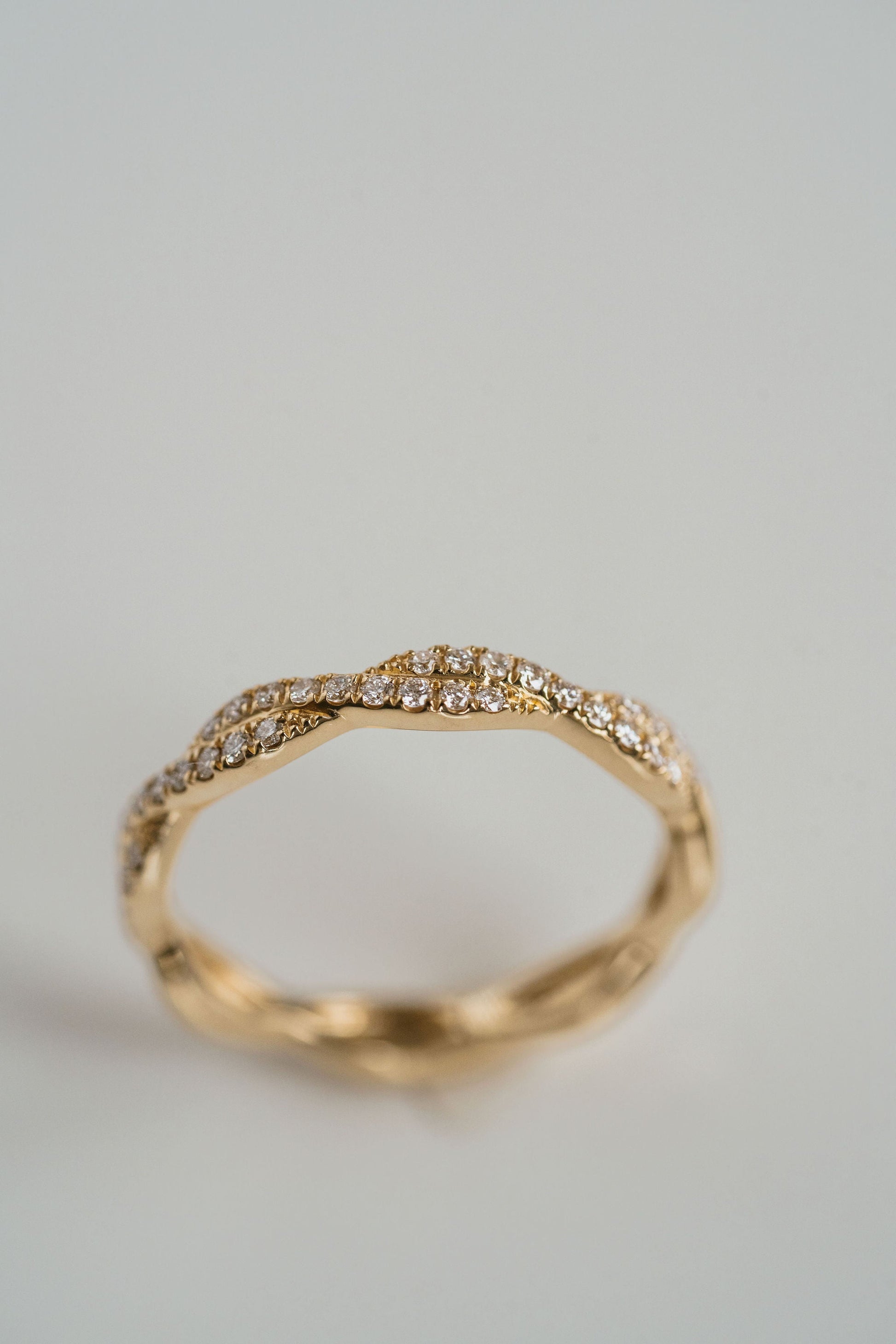 0.25 TCW Round Shaped Half Eternity Lab Grown Diamond Wedding Band