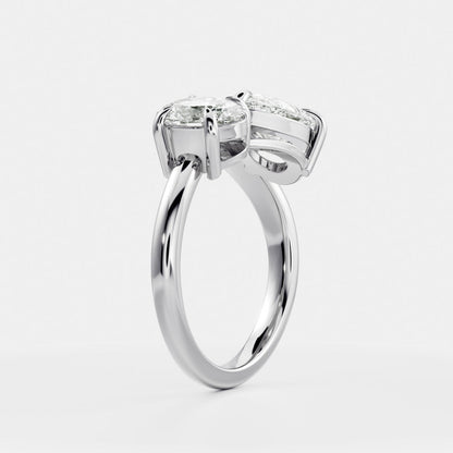 Marquise Cut Cluster Styled Lab Grown Diamond Engagement Ring