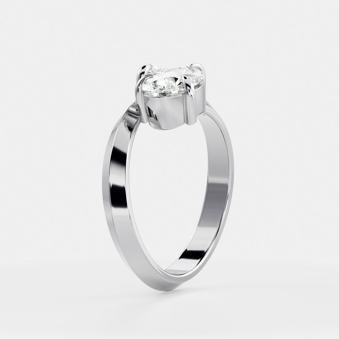 Marquise Cut Cluster Styled Lab Grown Diamond Engagement Ring