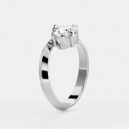 Marquise Cut Cluster Styled Lab Grown Diamond Engagement Ring