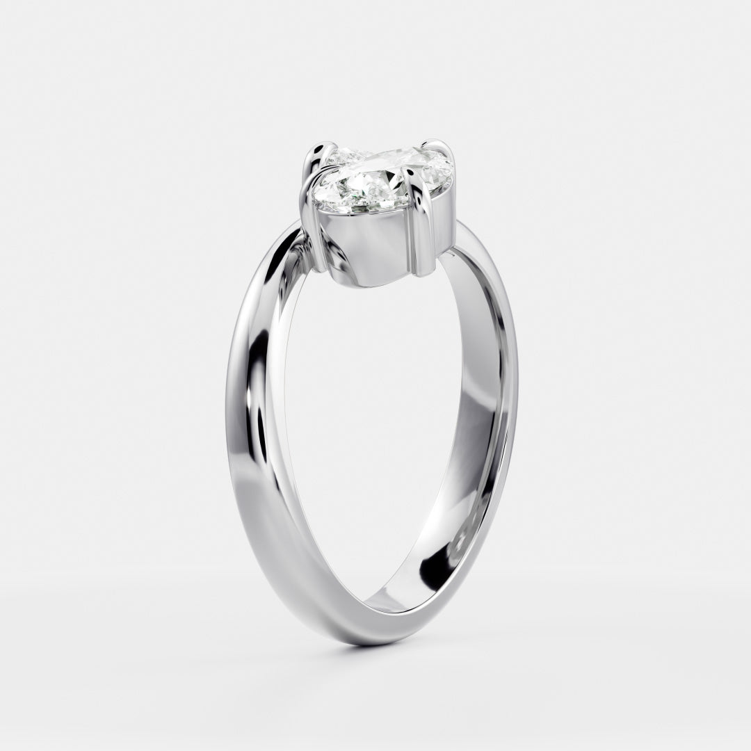 Marquise Cut Cluster Styled Lab Grown Diamond Engagement Ring