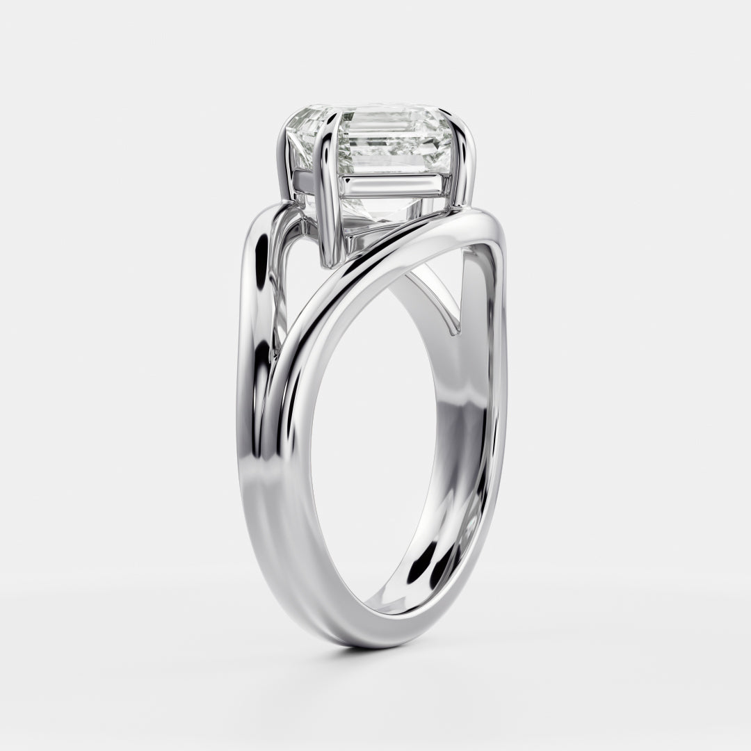 Marquise Cut Cluster Styled Lab Grown Diamond Engagement Ring