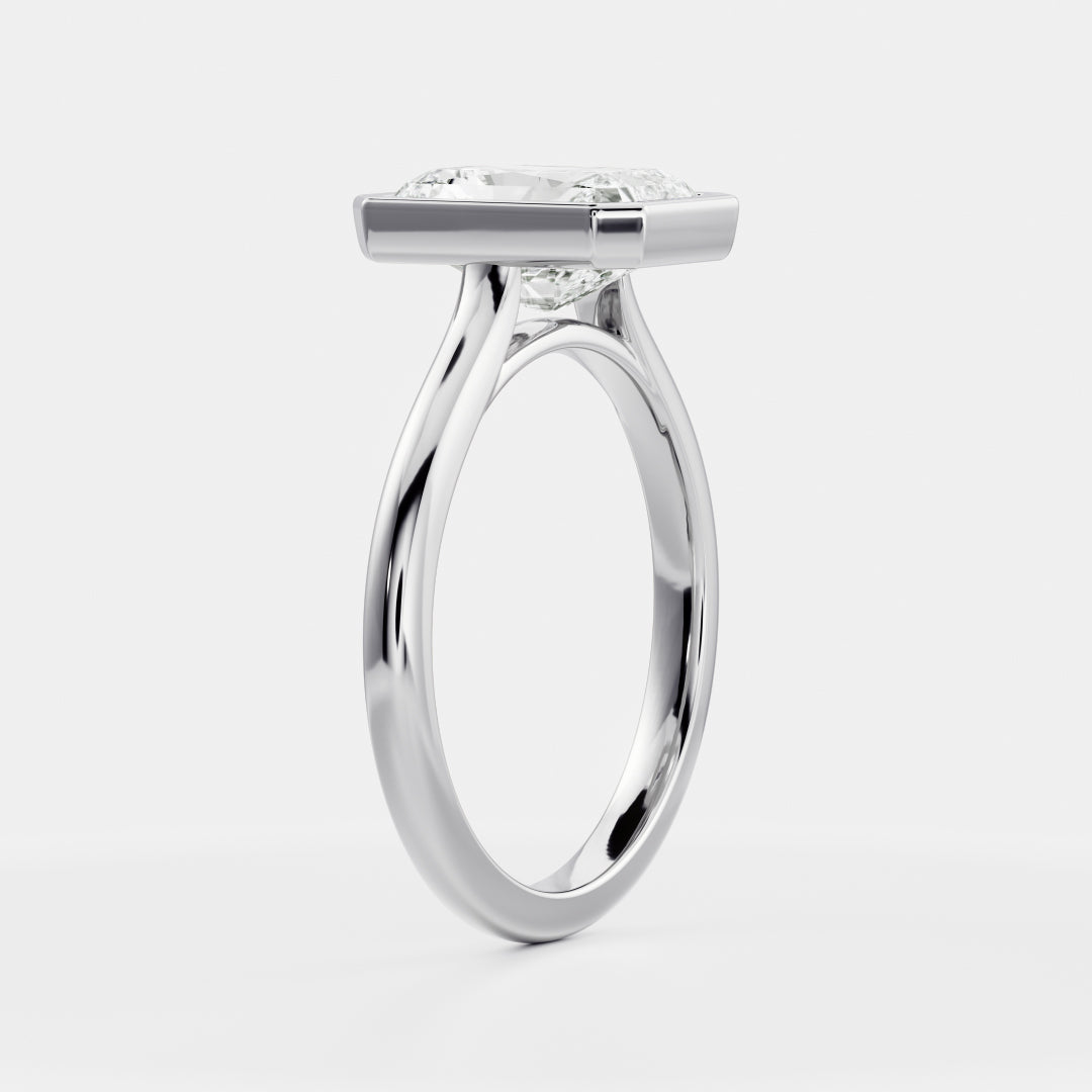 Marquise Cut Cluster Styled Lab Grown Diamond Engagement Ring