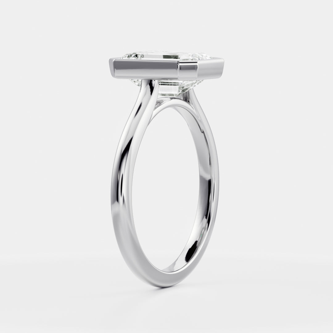 Marquise Cut Cluster Styled Lab Grown Diamond Engagement Ring