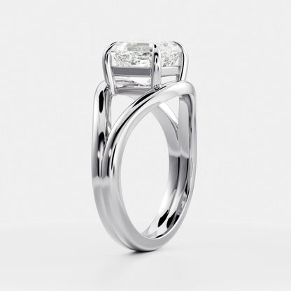 Marquise Cut Cluster Styled Lab Grown Diamond Engagement Ring