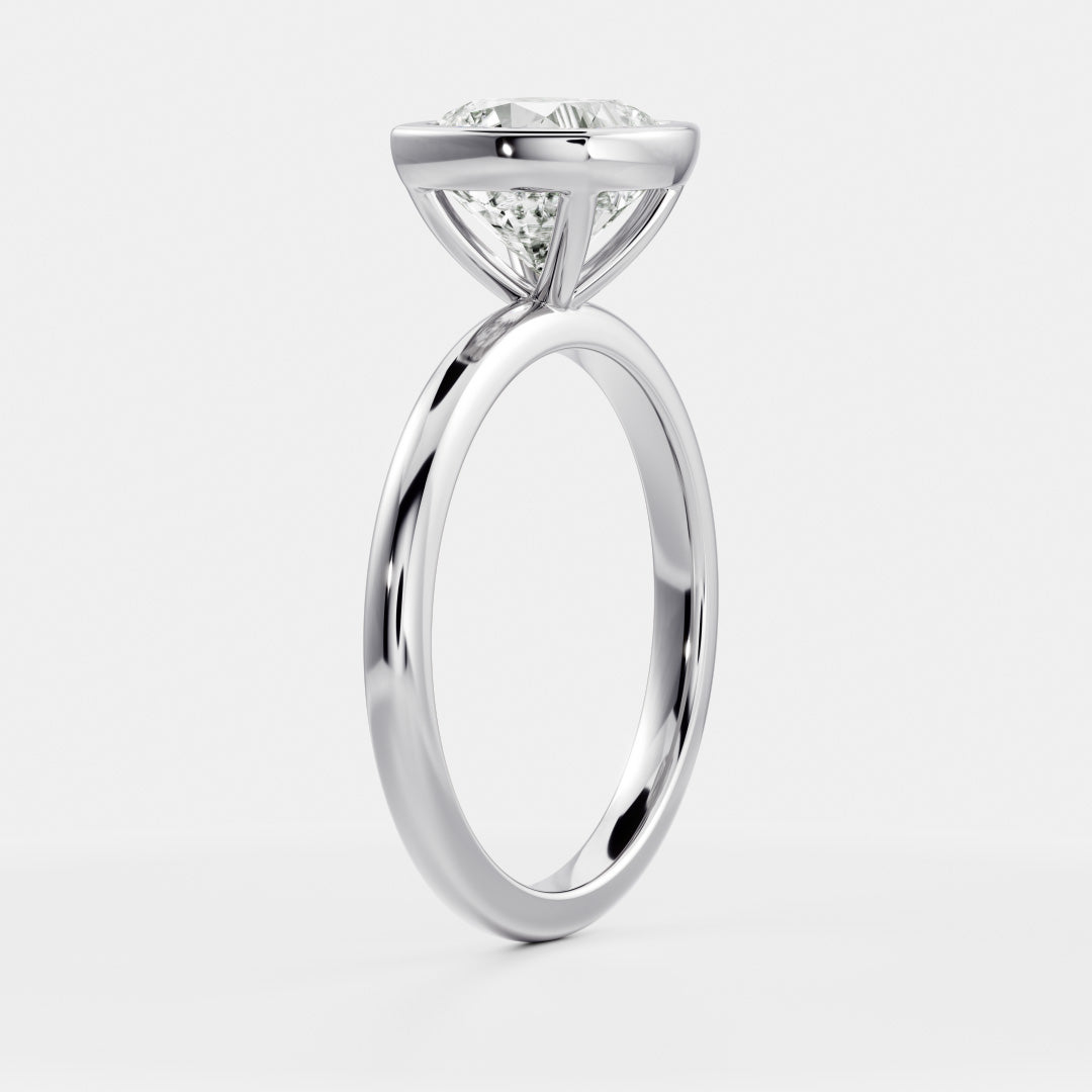 Marquise Cut Cluster Styled Lab Grown Diamond Engagement Ring
