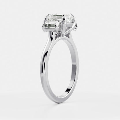 Marquise Cut Cluster Styled Lab Grown Diamond Engagement Ring