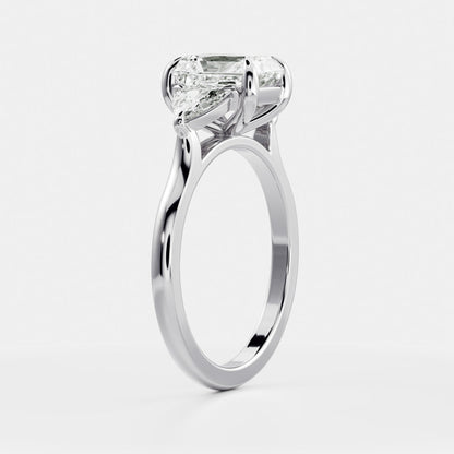 Marquise Cut Cluster Styled Lab Grown Diamond Engagement Ring