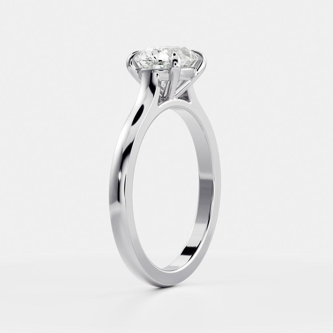 Marquise Cut Cluster Styled Lab Grown Diamond Engagement Ring