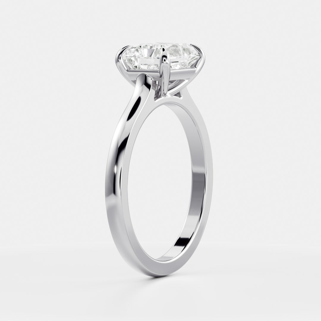 Marquise Cut Cluster Styled Lab Grown Diamond Engagement Ring