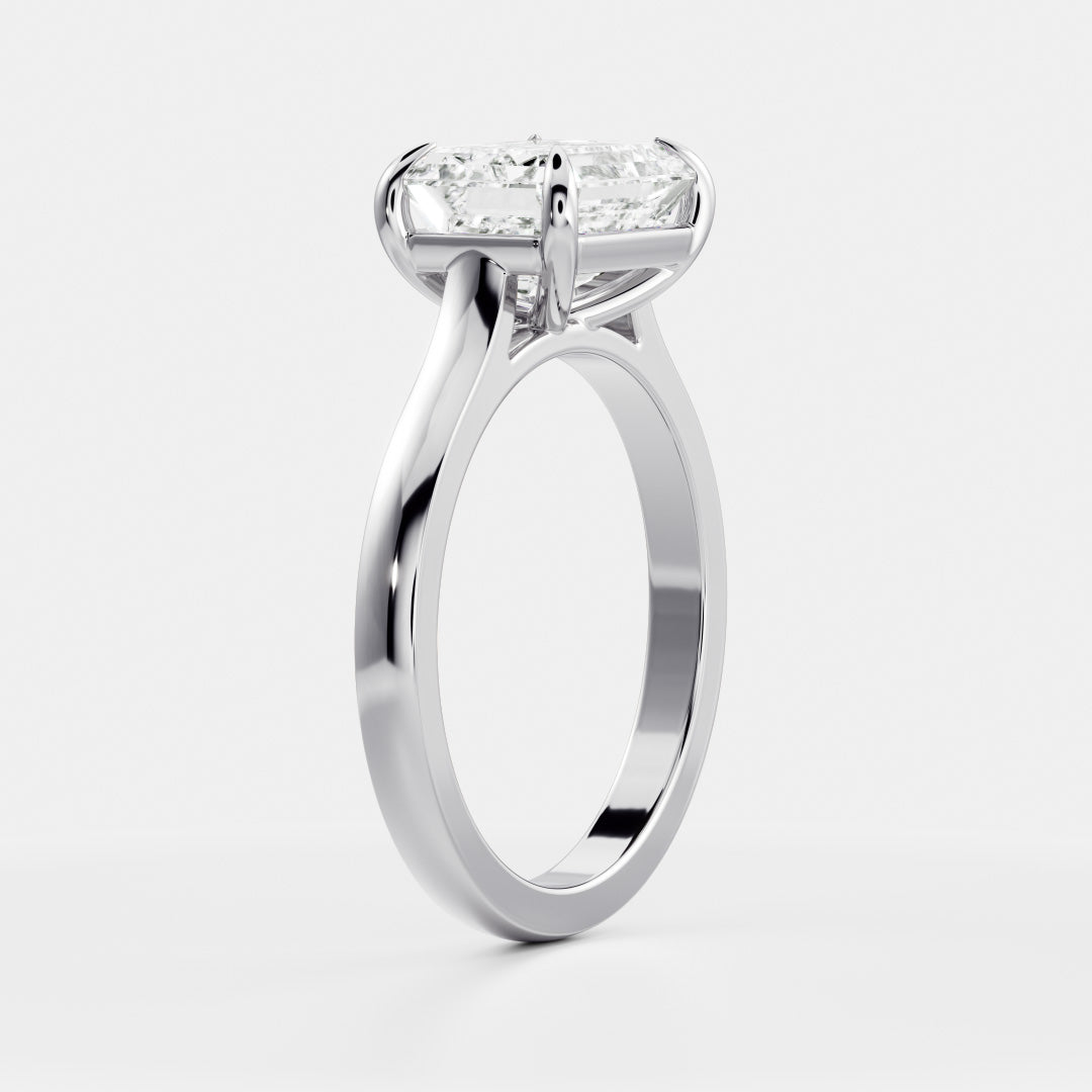 Marquise Cut Cluster Styled Lab Grown Diamond Engagement Ring