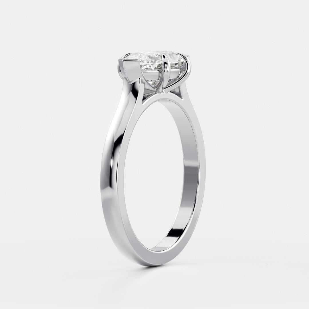 Marquise Cut Cluster Styled Lab Grown Diamond Engagement Ring