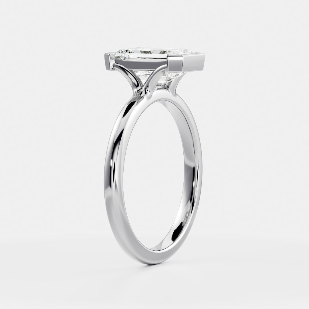 Marquise Cut Cluster Styled Lab Grown Diamond Engagement Ring