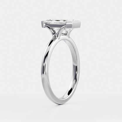 Marquise Cut Cluster Styled Lab Grown Diamond Engagement Ring