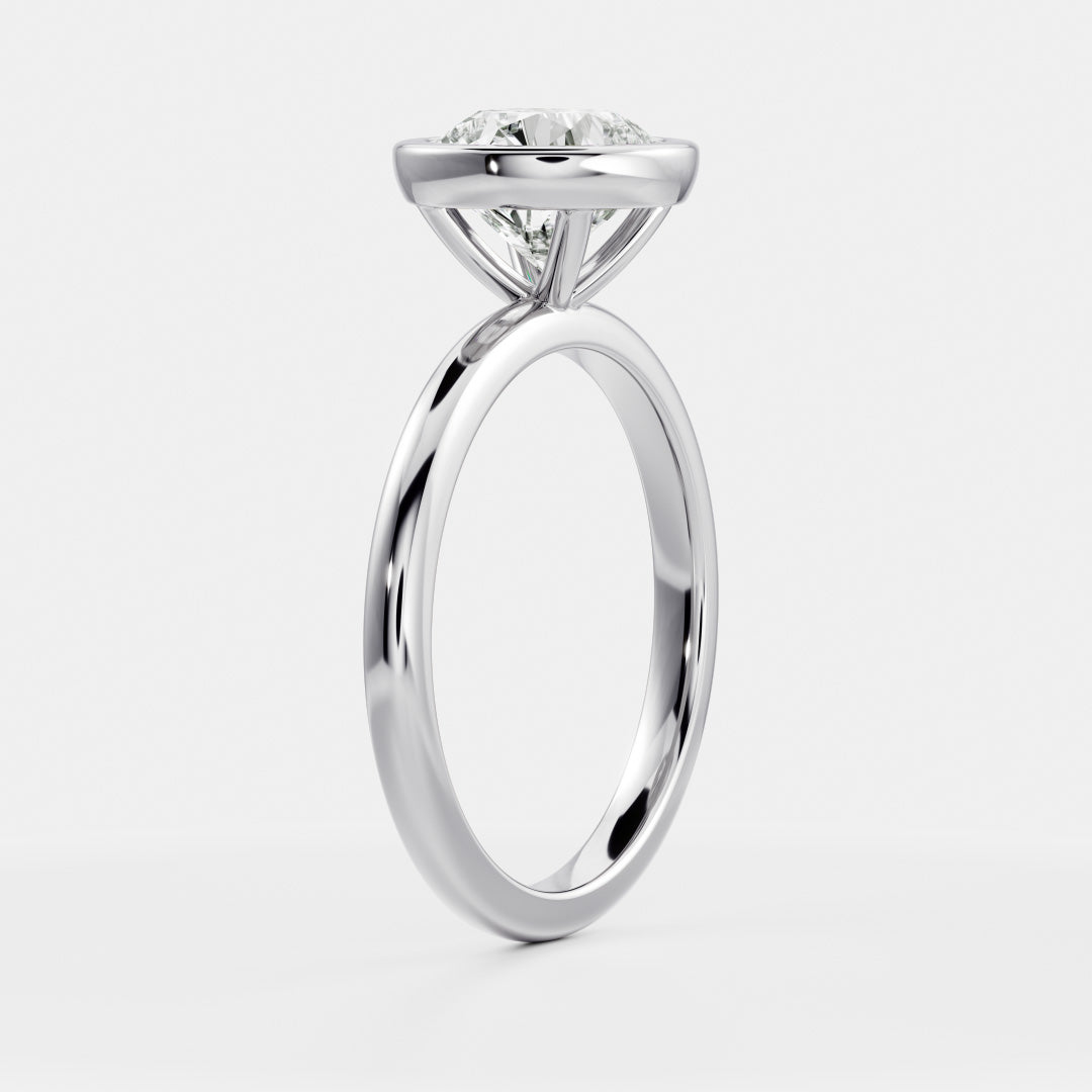 Marquise Cut Cluster Styled Lab Grown Diamond Engagement Ring