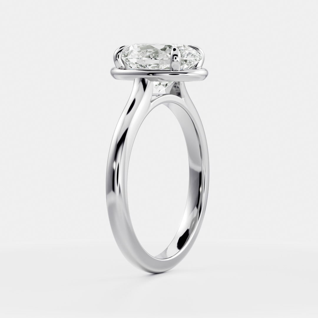 Marquise Cut Cluster Styled Lab Grown Diamond Engagement Ring
