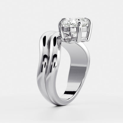 Marquise Cut Cluster Styled Lab Grown Diamond Engagement Ring