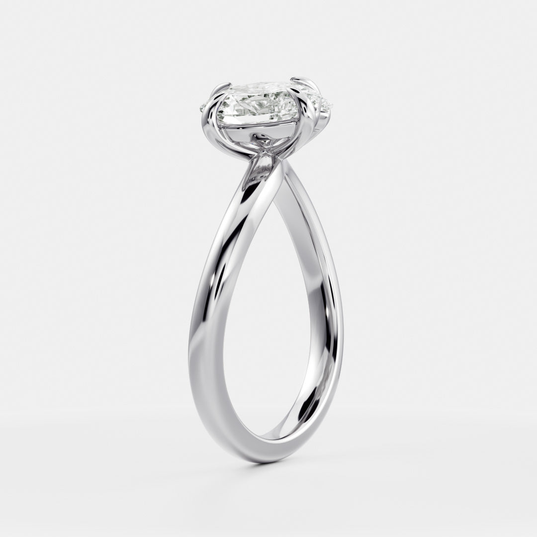 Marquise Cut Cluster Styled Lab Grown Diamond Engagement Ring