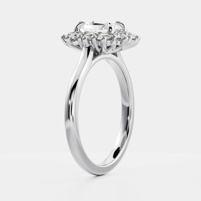 Marquise Cut Cluster Styled Lab Grown Diamond Engagement Ring