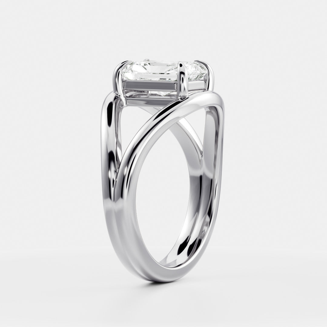 Marquise Cut Cluster Styled Lab Grown Diamond Engagement Ring