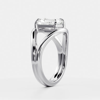 Marquise Cut Cluster Styled Lab Grown Diamond Engagement Ring