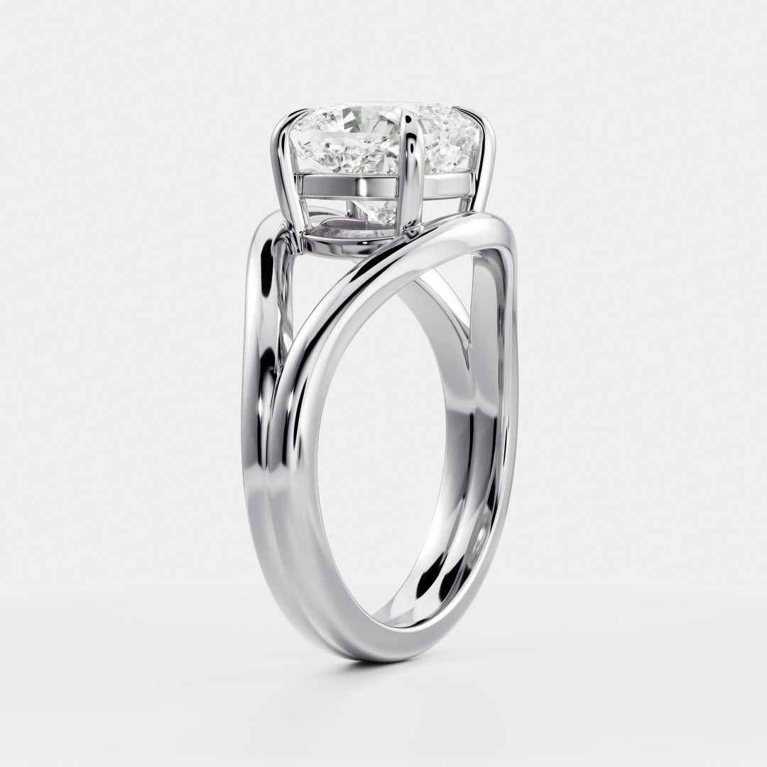 Marquise Cut Cluster Styled Lab Grown Diamond Engagement Ring