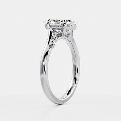 Marquise Cut Cluster Styled Lab Grown Diamond Engagement Ring