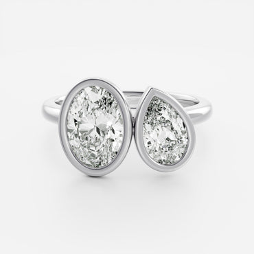 Marquise Cut Cluster Styled Lab Grown Diamond Engagement Ring