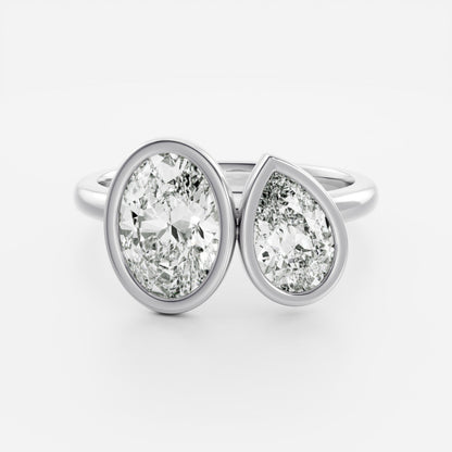 Marquise Cut Cluster Styled Lab Grown Diamond Engagement Ring