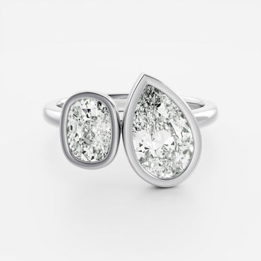 Marquise Cut Cluster Styled Lab Grown Diamond Engagement Ring