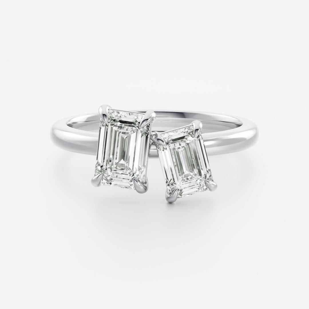 Marquise Cut Cluster Styled Lab Grown Diamond Engagement Ring