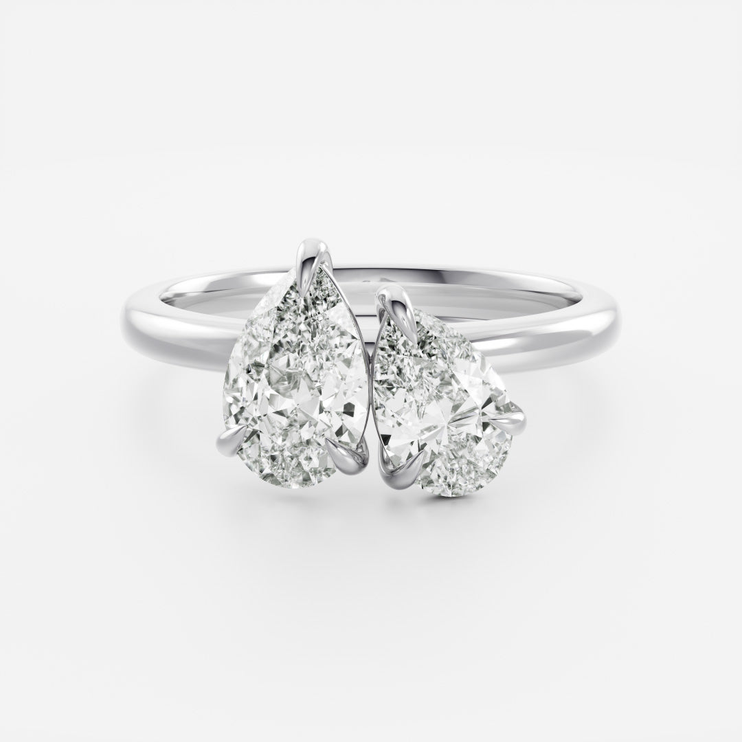 Marquise Cut Cluster Styled Lab Grown Diamond Engagement Ring