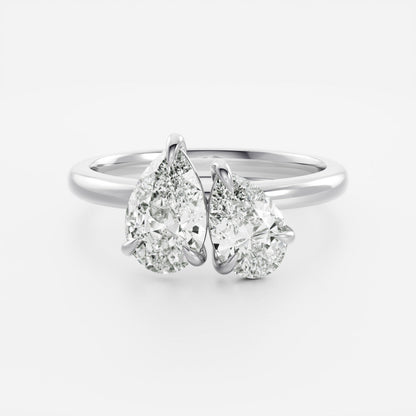 Marquise Cut Cluster Styled Lab Grown Diamond Engagement Ring