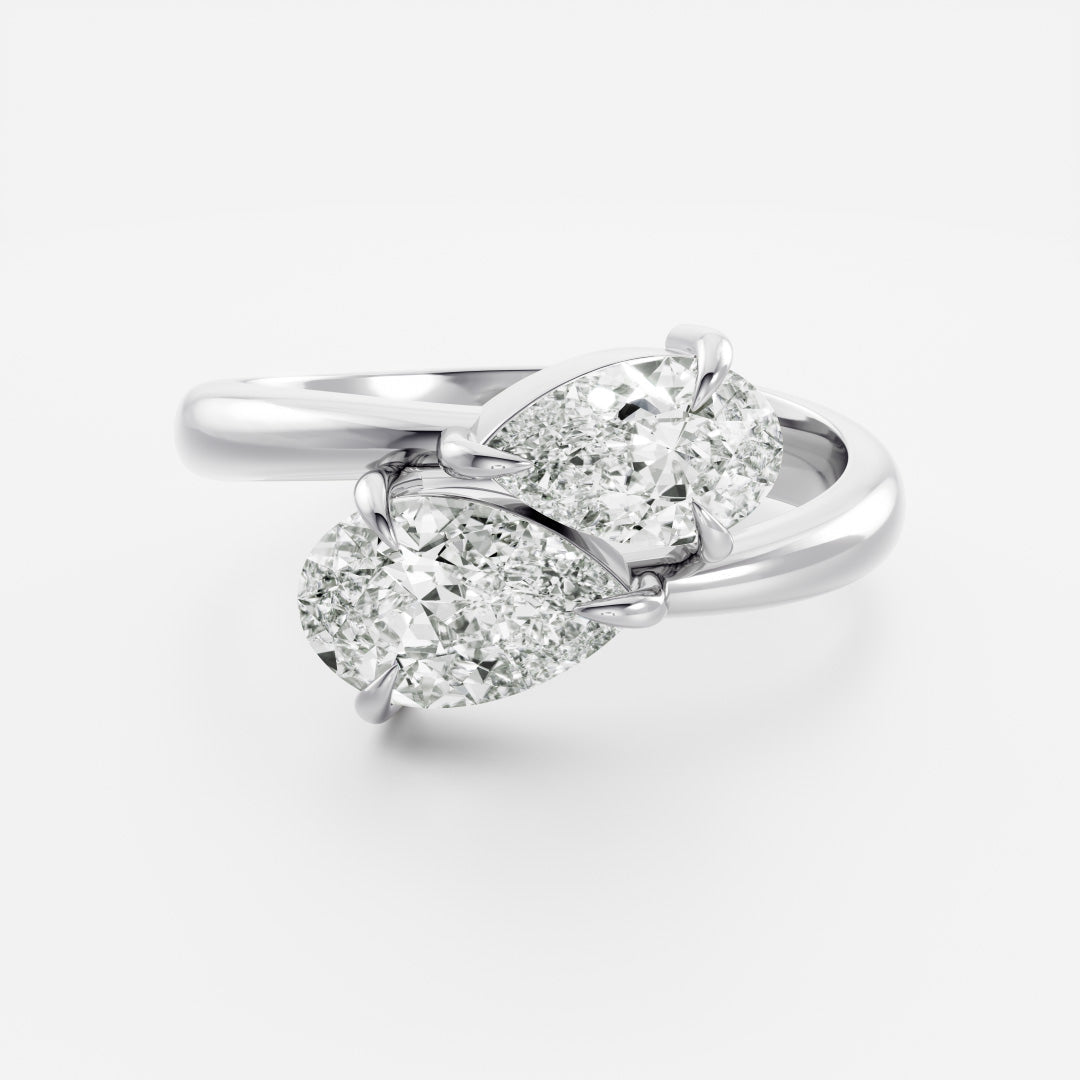 Marquise Cut Cluster Styled Lab Grown Diamond Engagement Ring