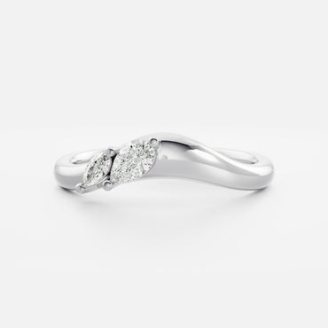 0.25 TCW Round Shaped Half Eternity Lab Grown Diamond Wedding Band